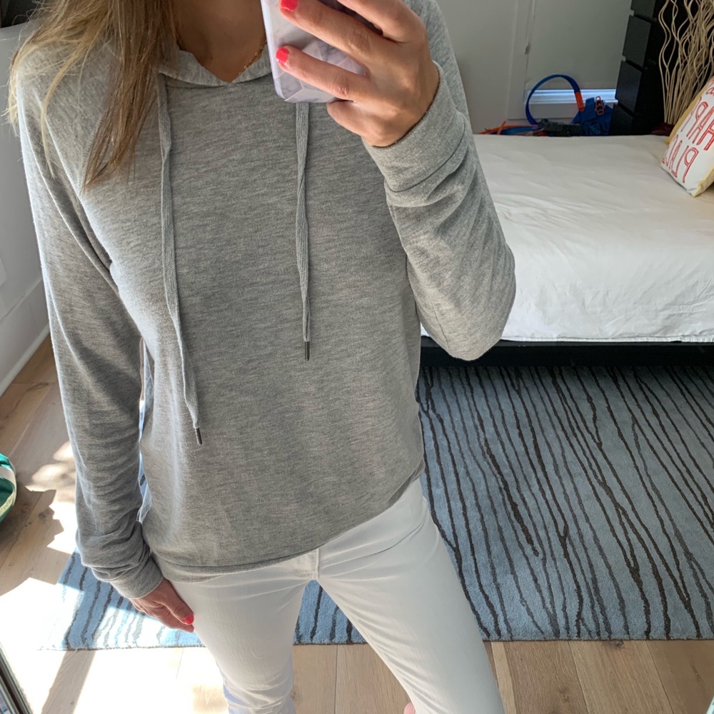 Lightweight gray hoodie